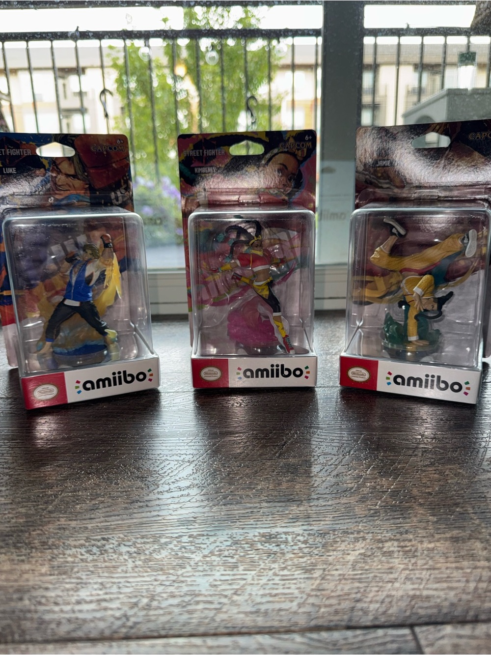 Nintendo Amiibo Street Fighter 3-Pack Figures with Yellow Blue Pink Accents